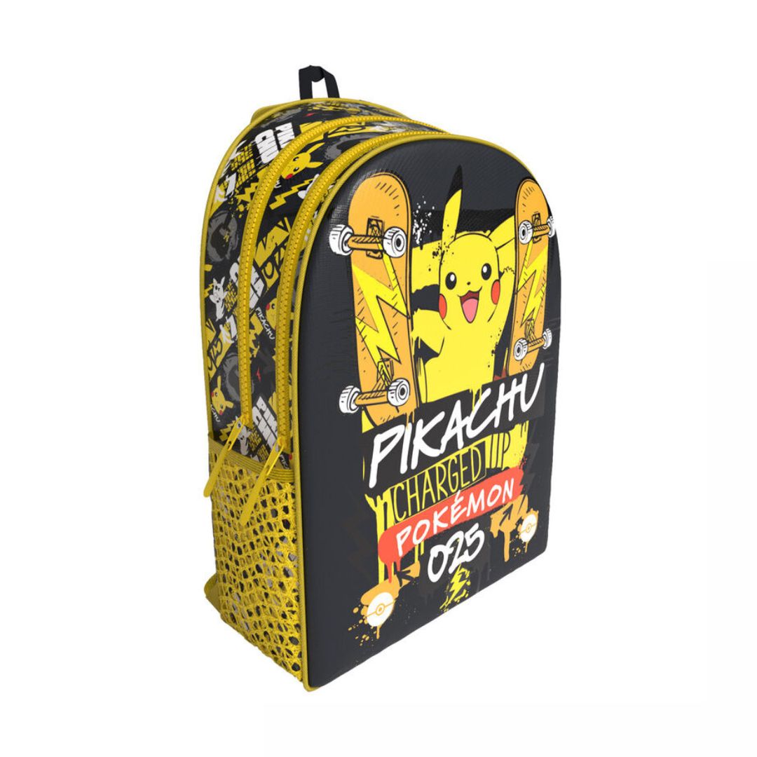 Pokemon Pikachu 2 Zip Backpack 41cm - Fit A4 Size