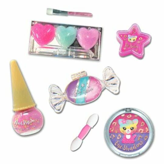 Hot Focus Cosmetic Case Tie Dye Sweet Leopard Beauty Glitter