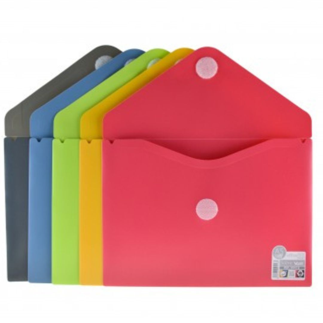 A5 Plastic Envelope Folder - Vital Colours x1pc
