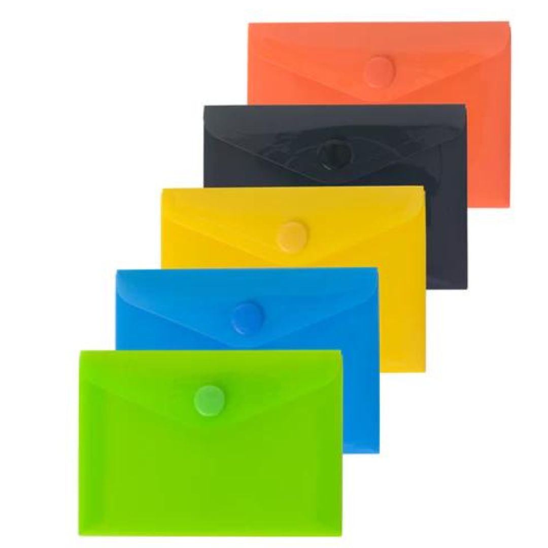 A7 Plastic Envelope Folder - Vital Colours x1pc