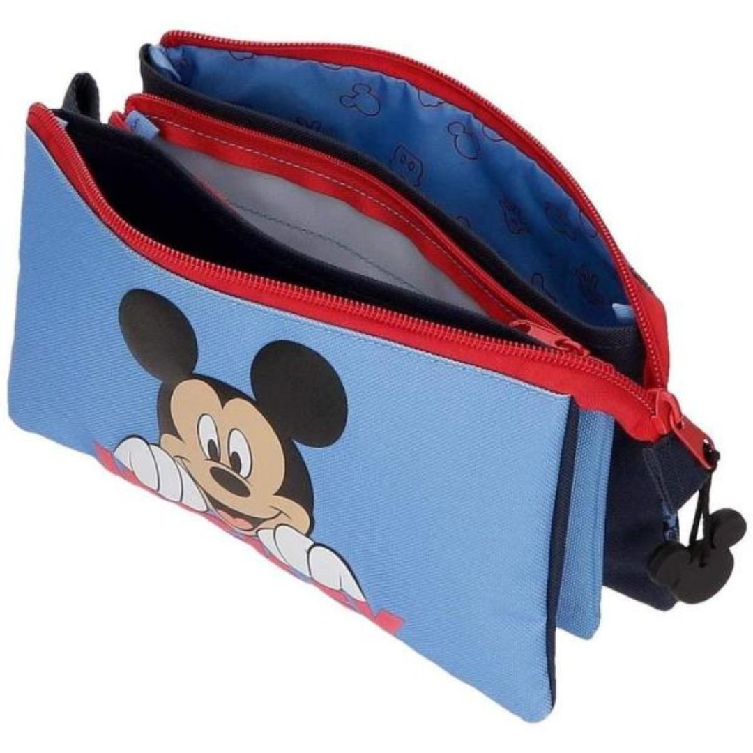 Mickey Mouse Moods Pencil Case With 3 Compartments