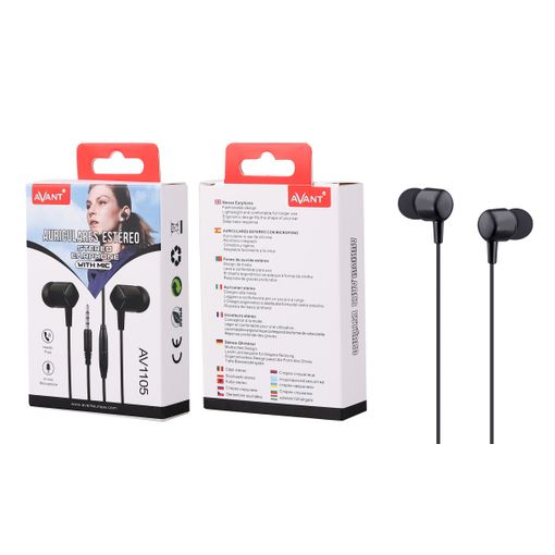 Avant In-ear Earphone With Microphone - Black