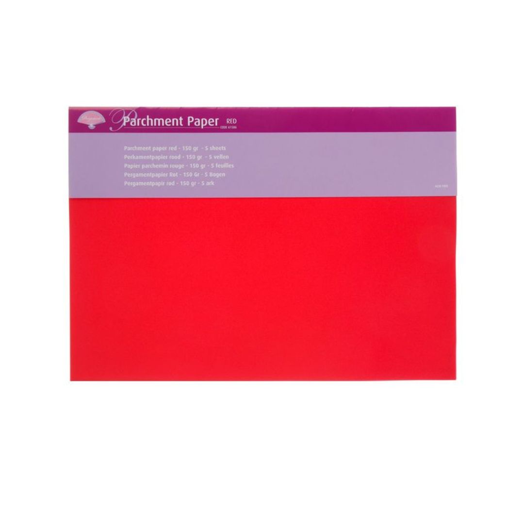 Pergamano A4 Parchment paper 5 sheets 150gr Red