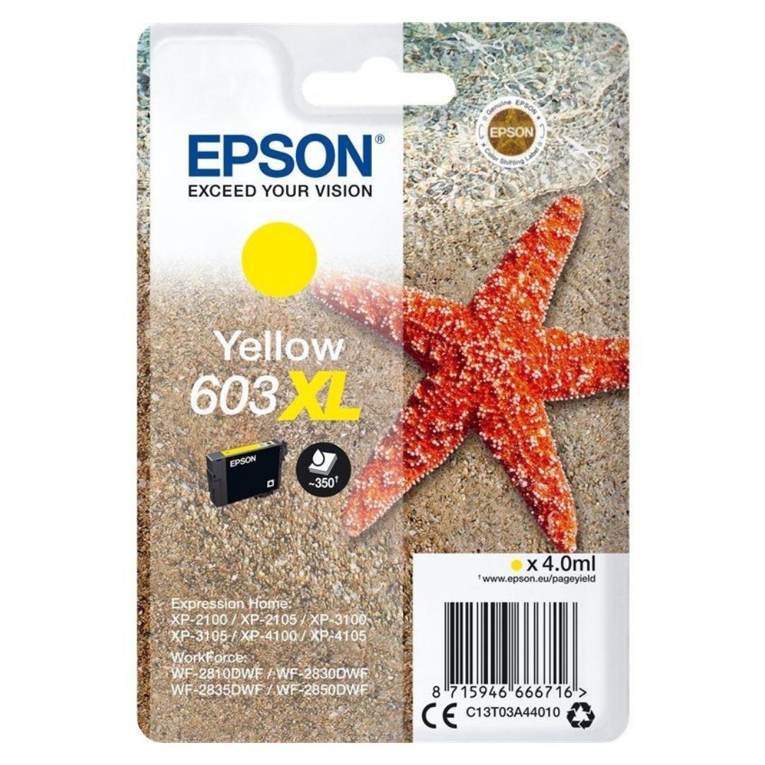 Epson Starfish Ink Cartridge 603 XL - Yellow 4ml