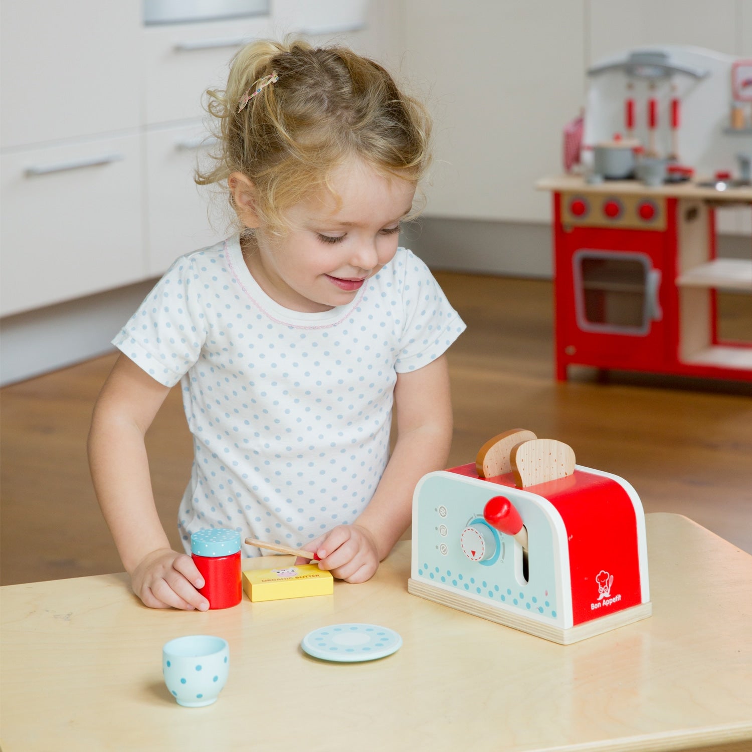 New Classic Toys - Toaster Set, Red