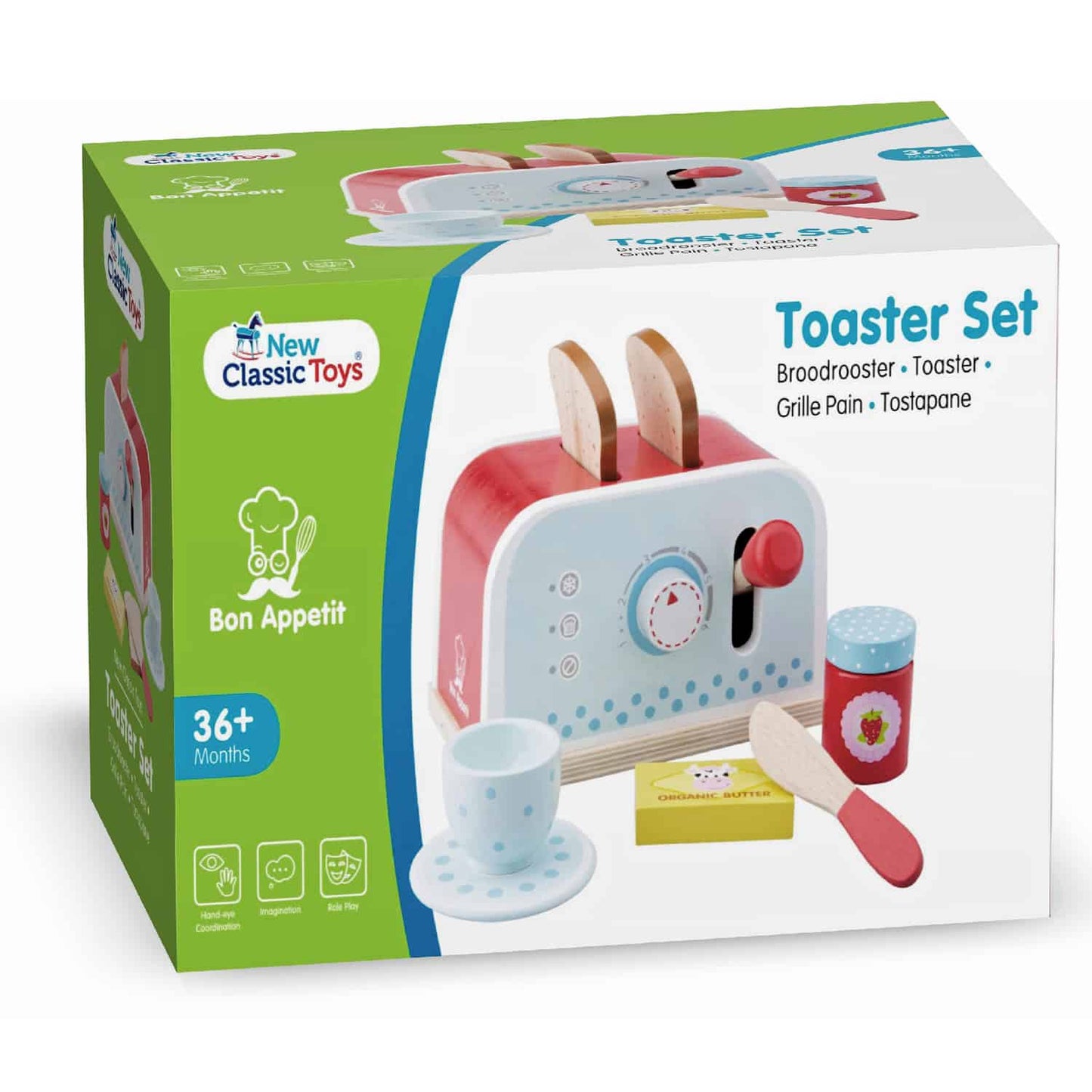 New Classic Toys - Toaster Set, Red