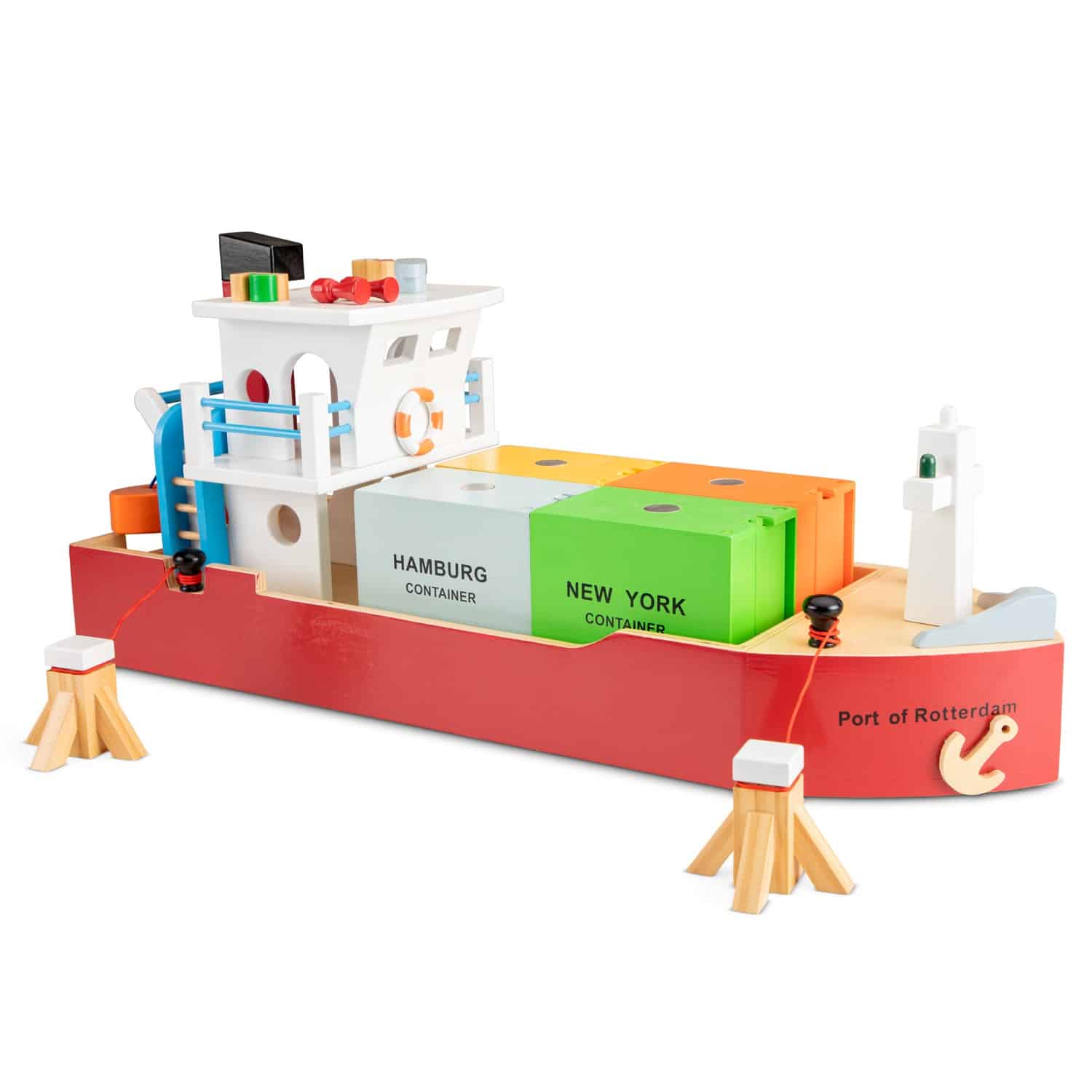 New Classic Toys - Container Ship with 4 containers