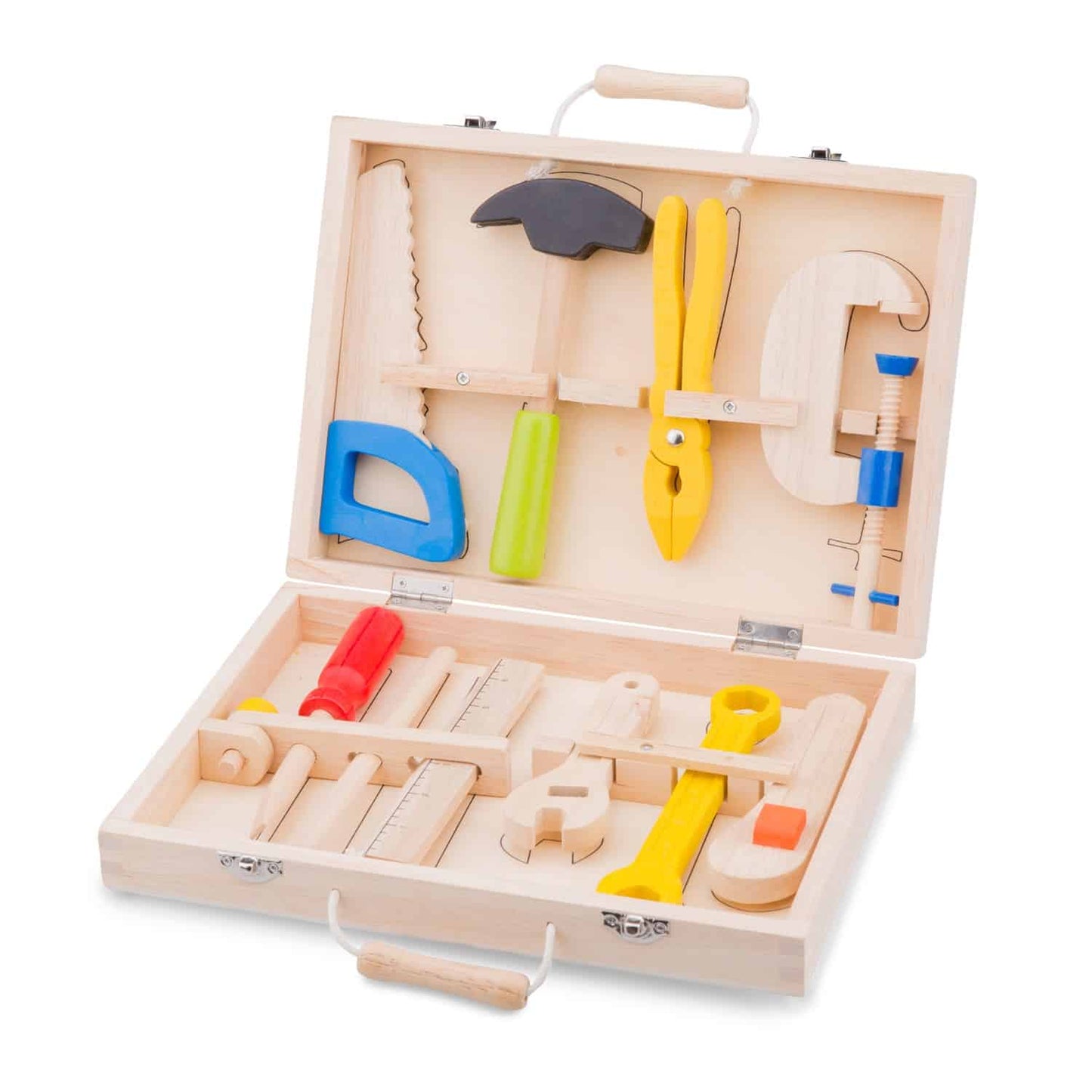 New Classic Toys - Wooden Tool Box, 12pcs