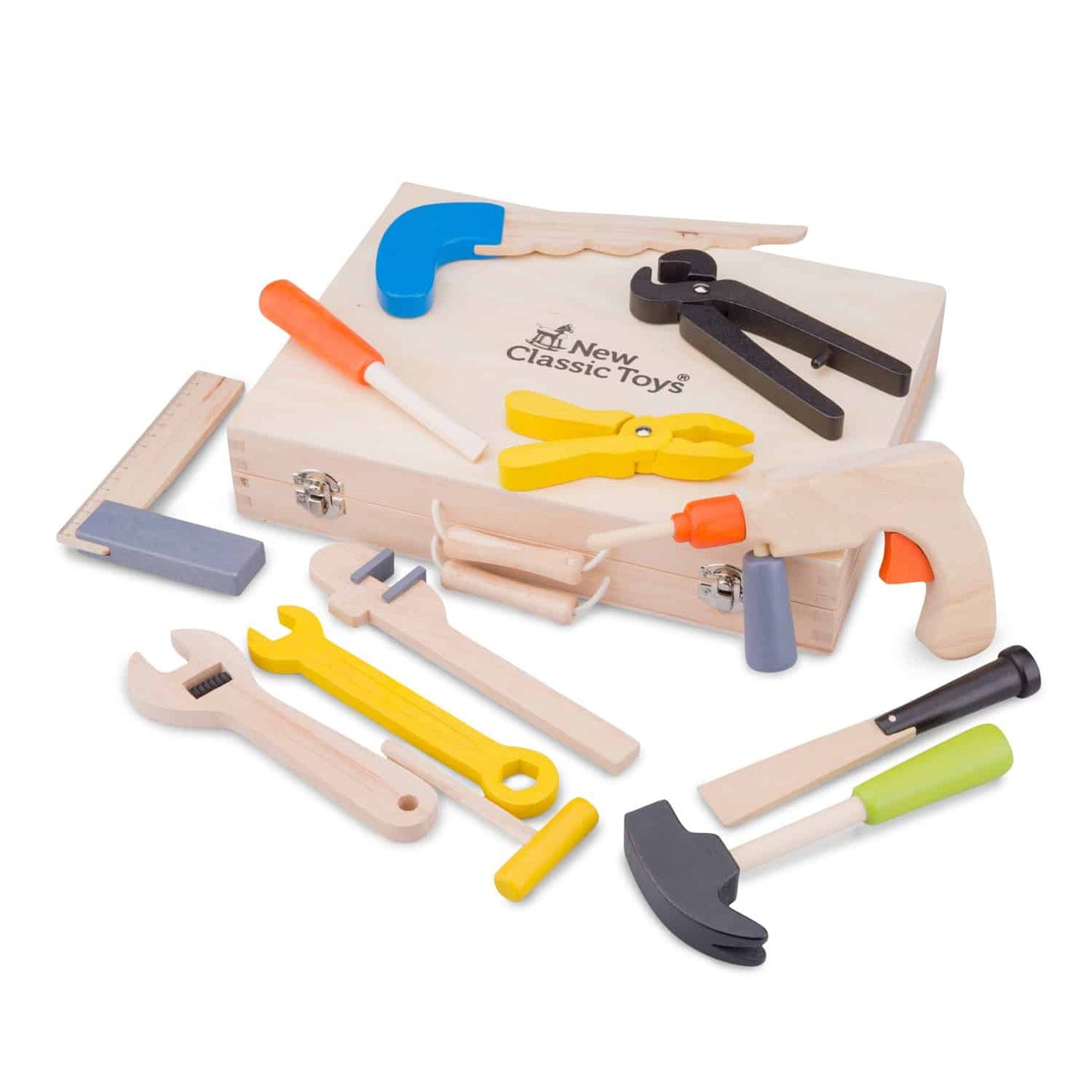 New Classic Toys - Wooden Tool Box, 12pcs