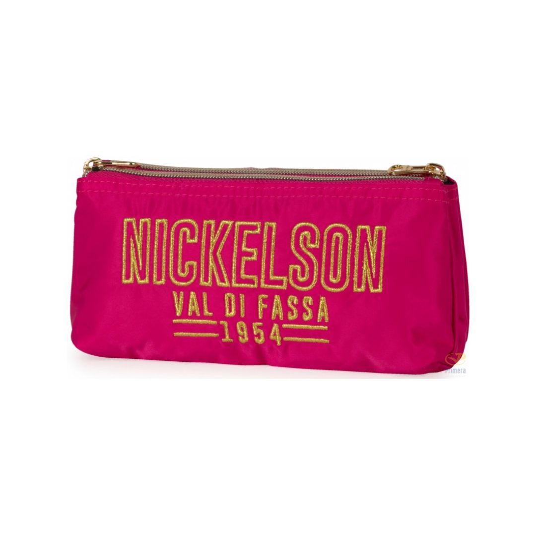 Nickelson Double Pencil Case - Pink