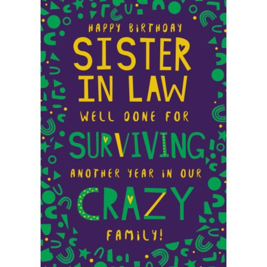 Happy Birthday Sister-In-Law' Greeting Card