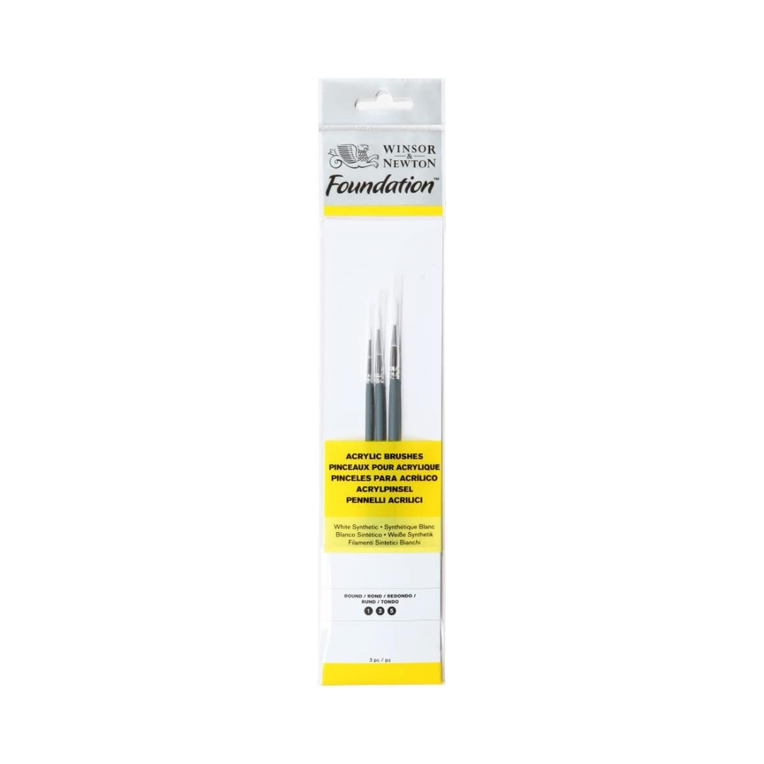 W & N Foundation Acrylic Brush Set of