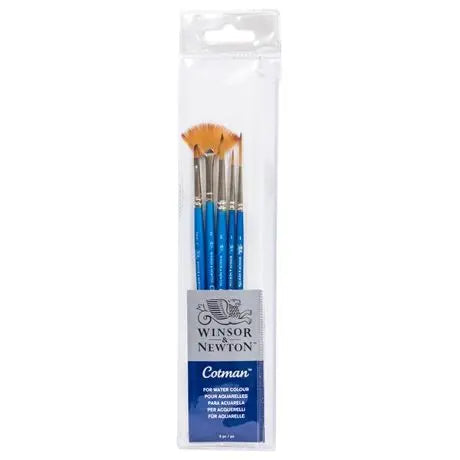 W & N Cotman Watercolour Brush - 5pc Set