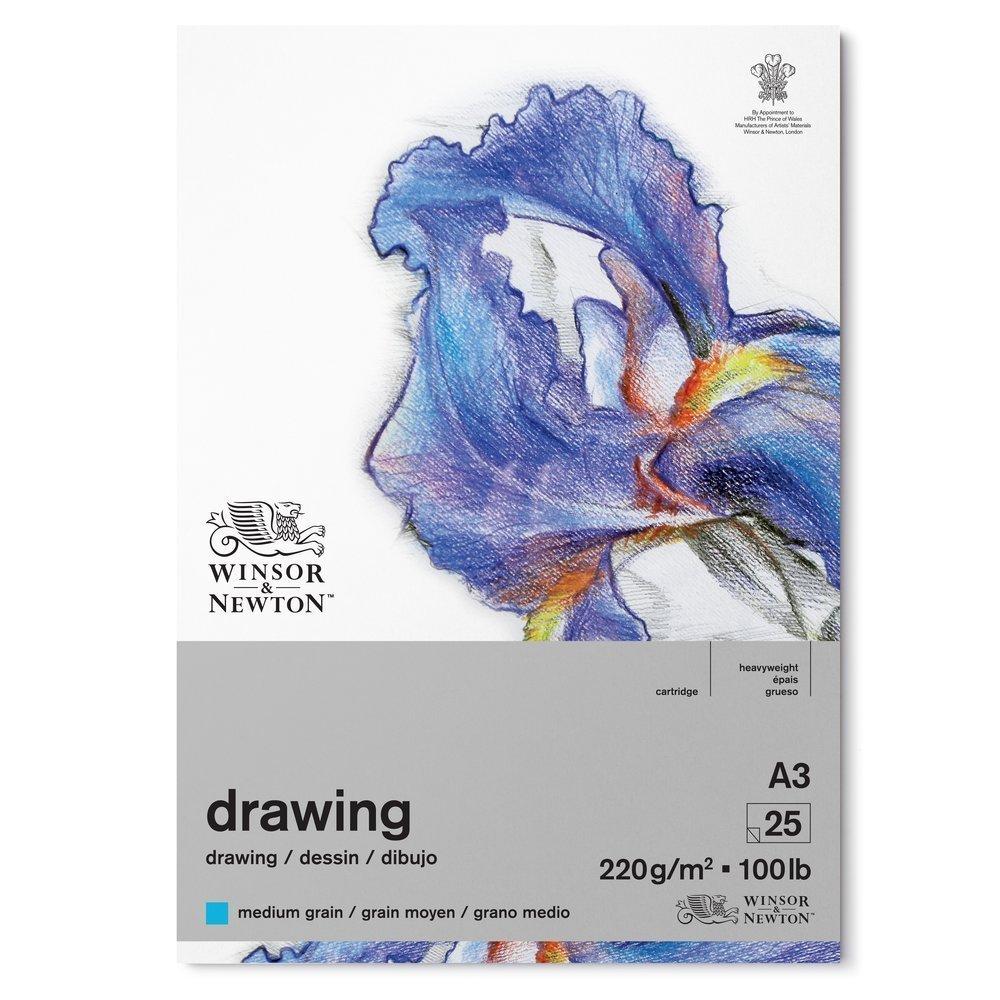 W & N 220g Drawing Medium Grain Pad A3