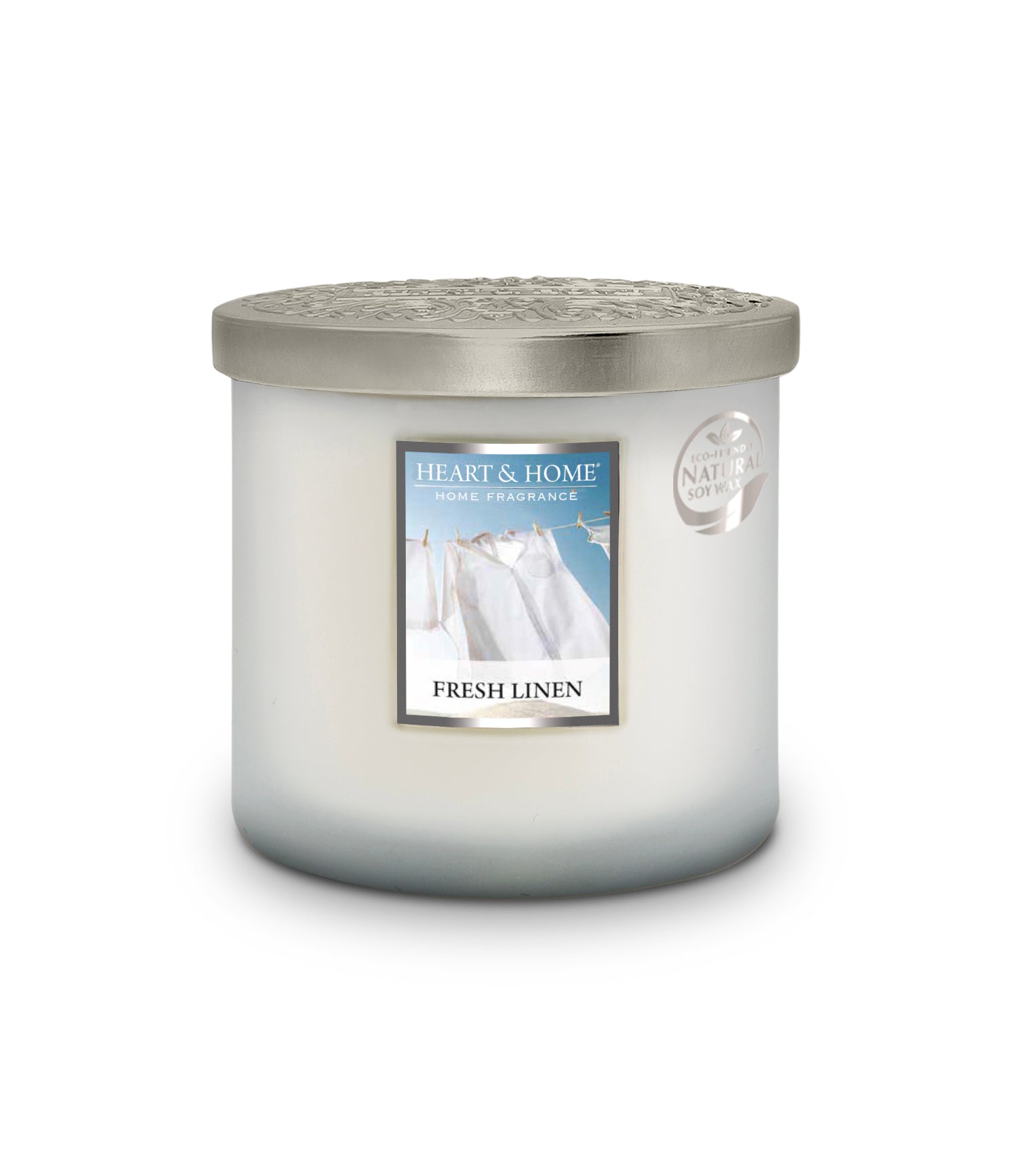 H&H Fresh Linen Two Wick Ellipse Candle