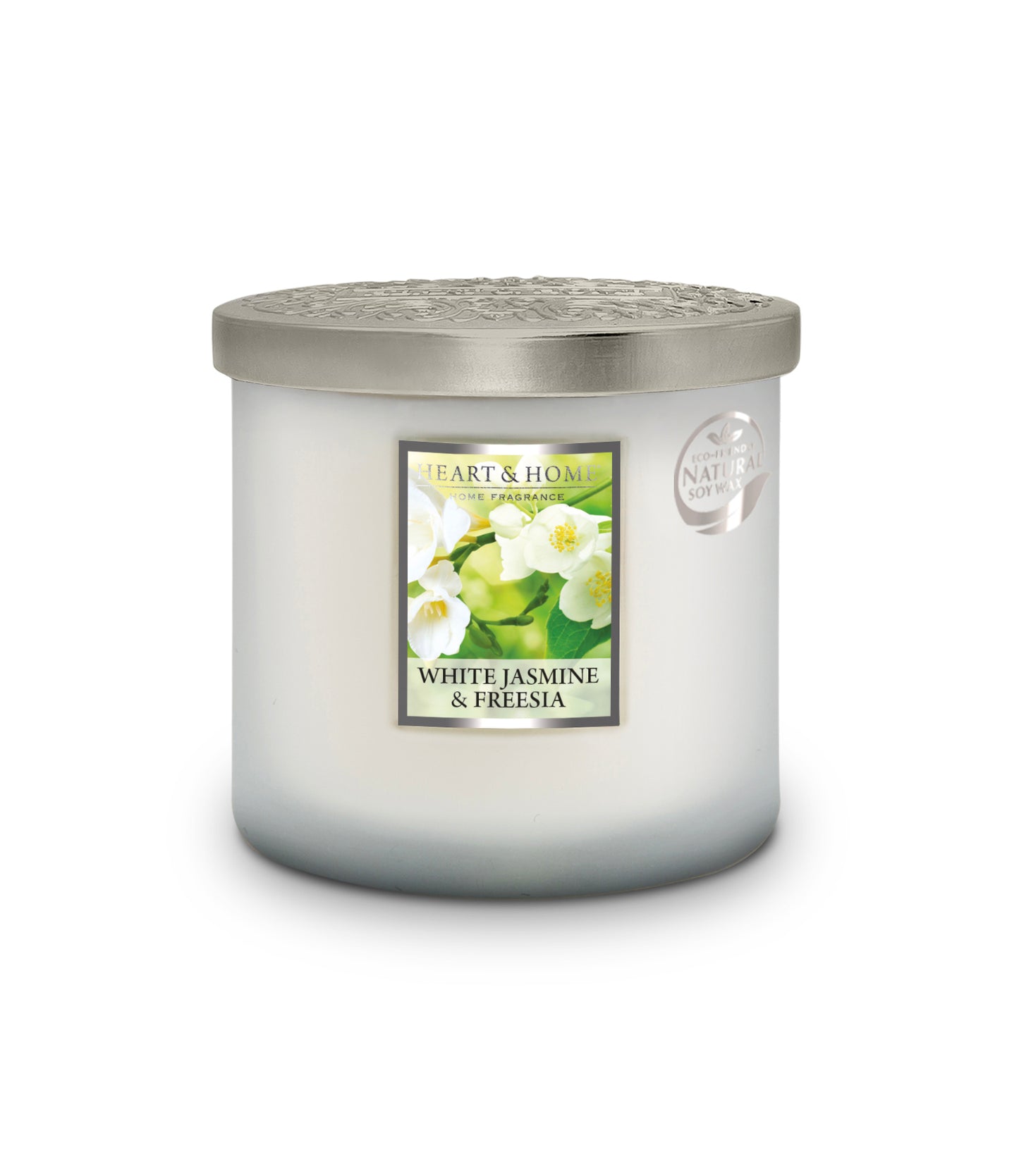 H&H White Jasmine & Freesia Two Wick Ellipse Candle