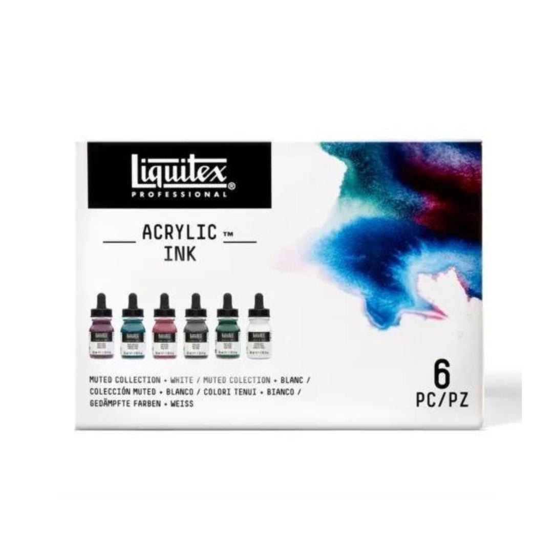 Liquitex Acrylic Ink Muted Collection White Set