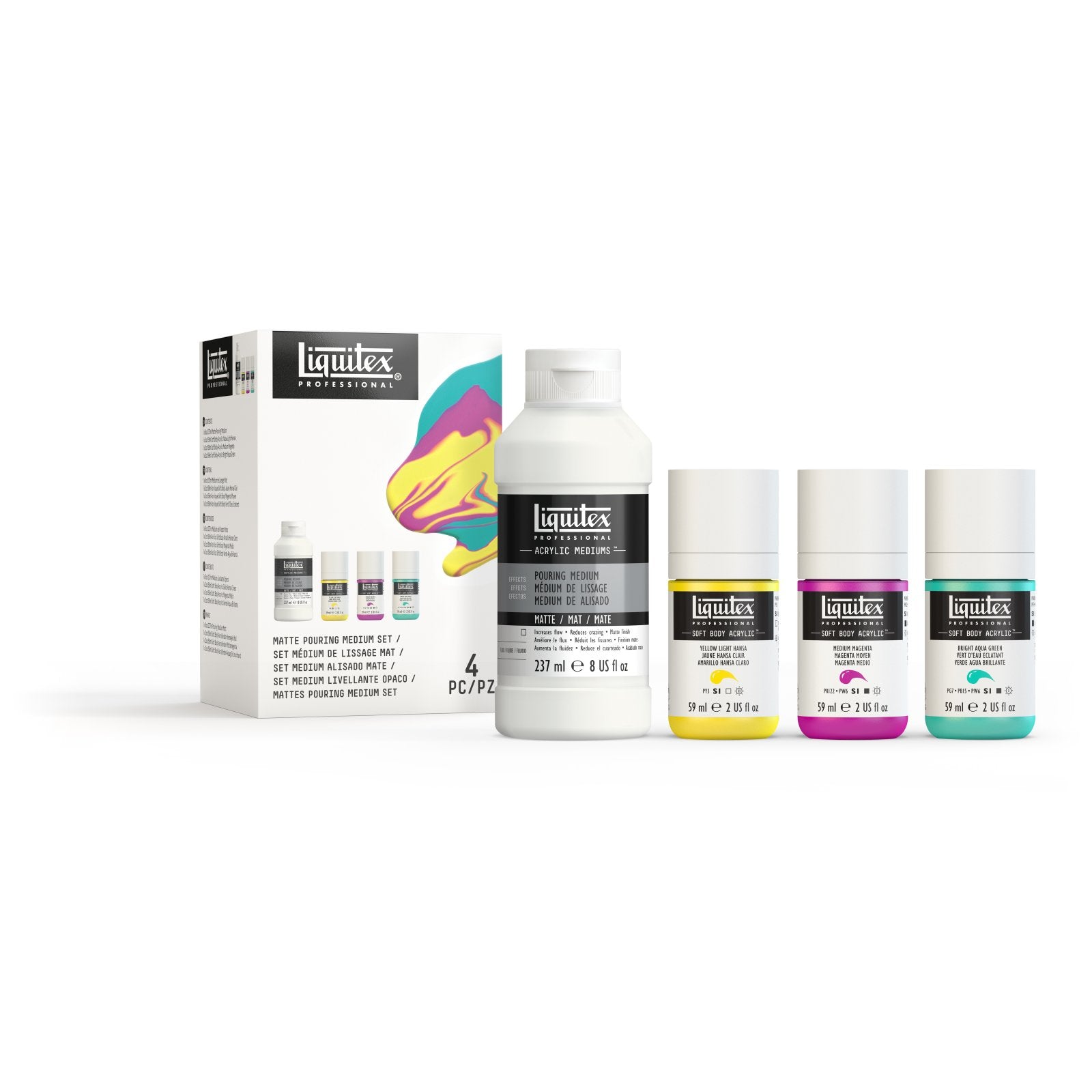 Liquitex Pouring Medium Sets with Soft Body Acrylics