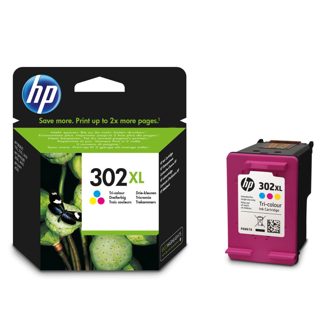 HP Ink Cartidge 302 XL - Three Colours 300 Pages