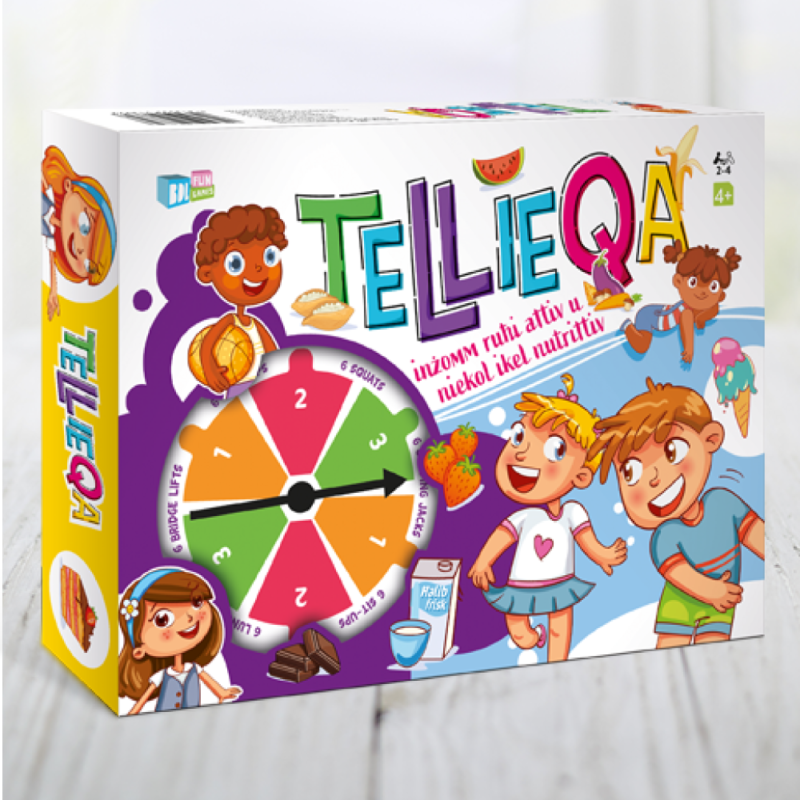 Tellieqa - Il-boardgame divertenti li tghallem dwar l-ikel u n-nutrizj