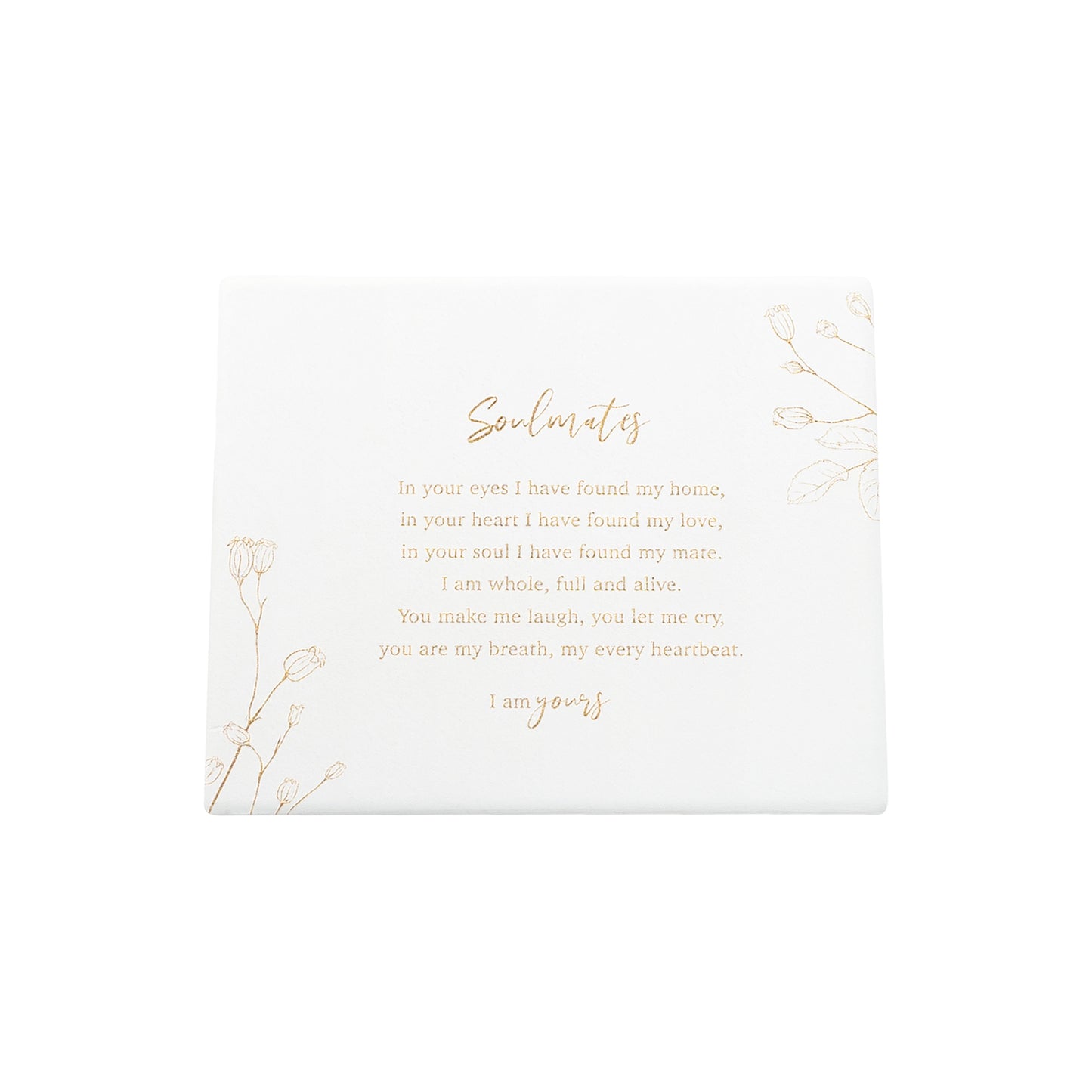 Splosh Wedding Soulmate Verse Plaque 120 x140mm