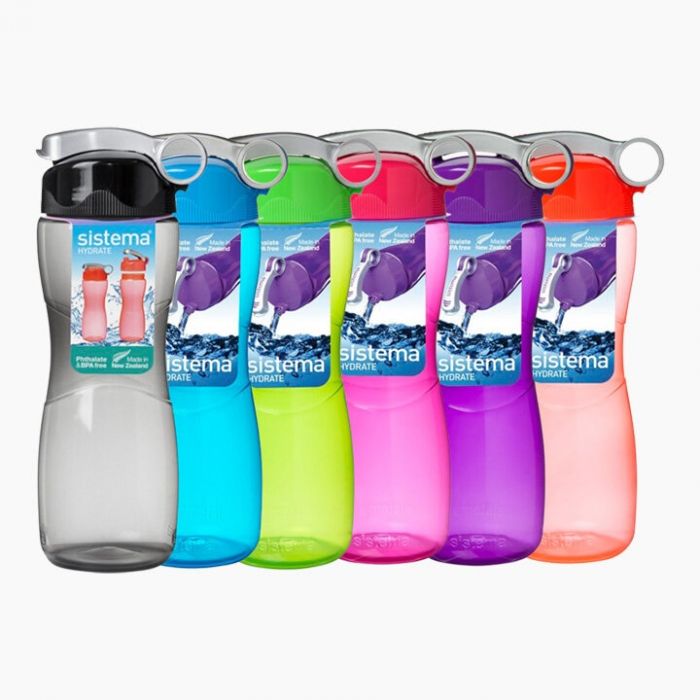 Sistema Hourglass Bottle 645ml - Various Colours - Purple