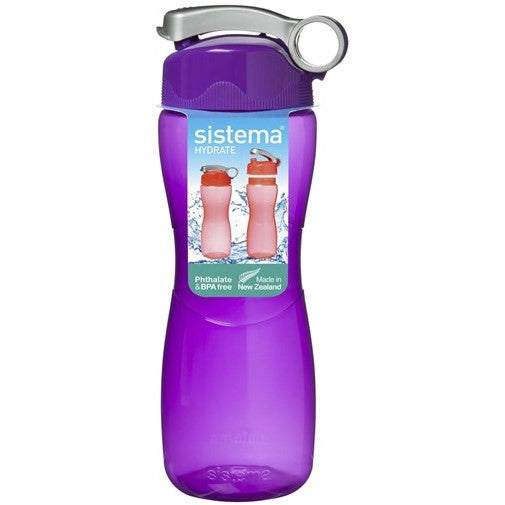 Sistema Hourglass Bottle 645ml - Various Colours - Purple