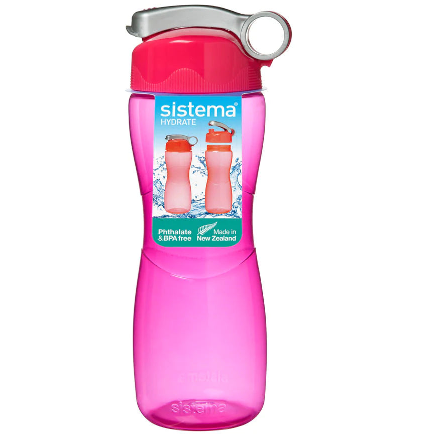 Sistema Hourglass Bottle 645ml - Various Colours - Purple