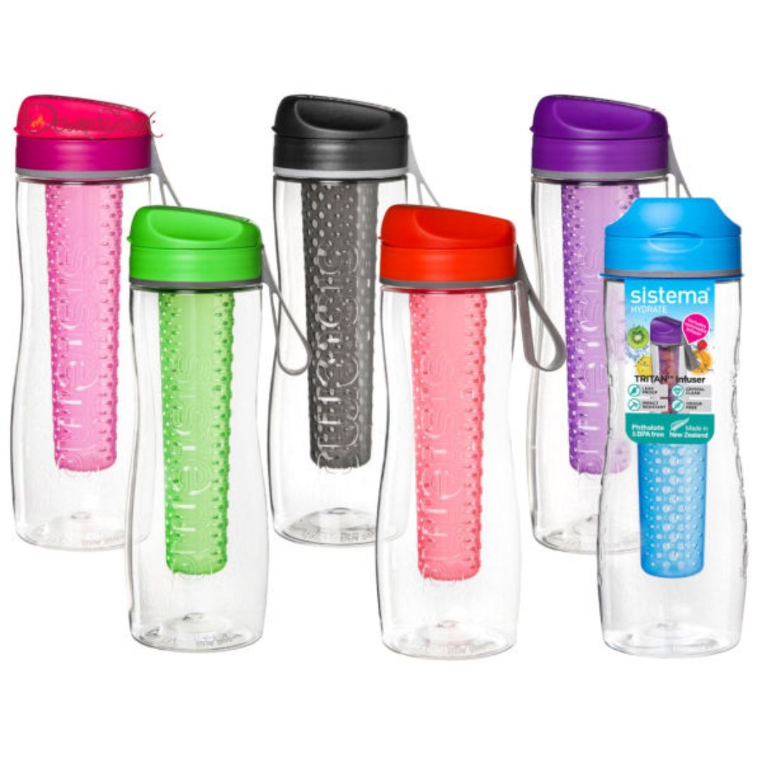 Sistema Infuser Bottle 800ml - Various Colours - Purple