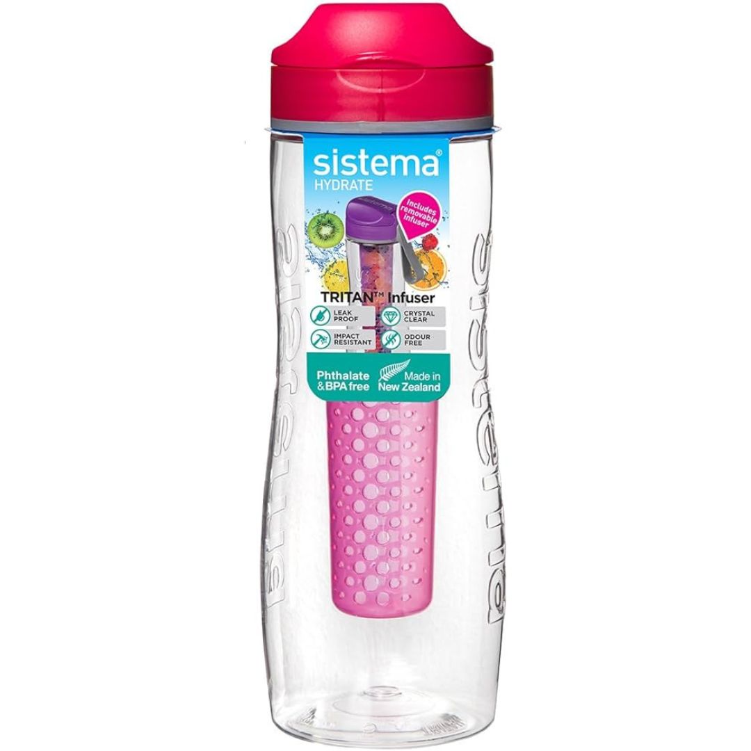 Sistema Infuser Bottle 800ml - Various Colours - Purple