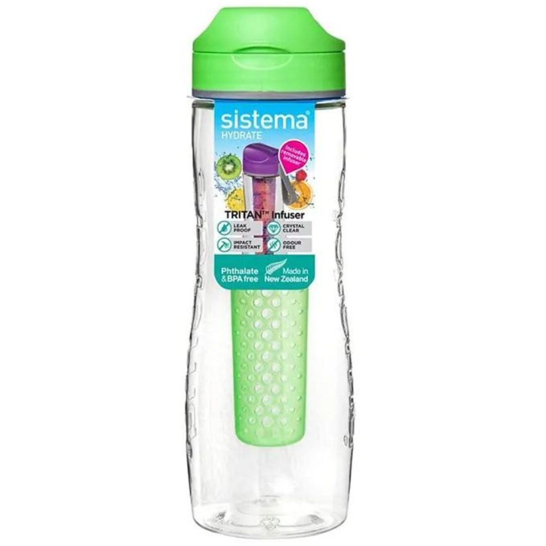 Sistema Infuser Bottle 800ml - Various Colours - Purple