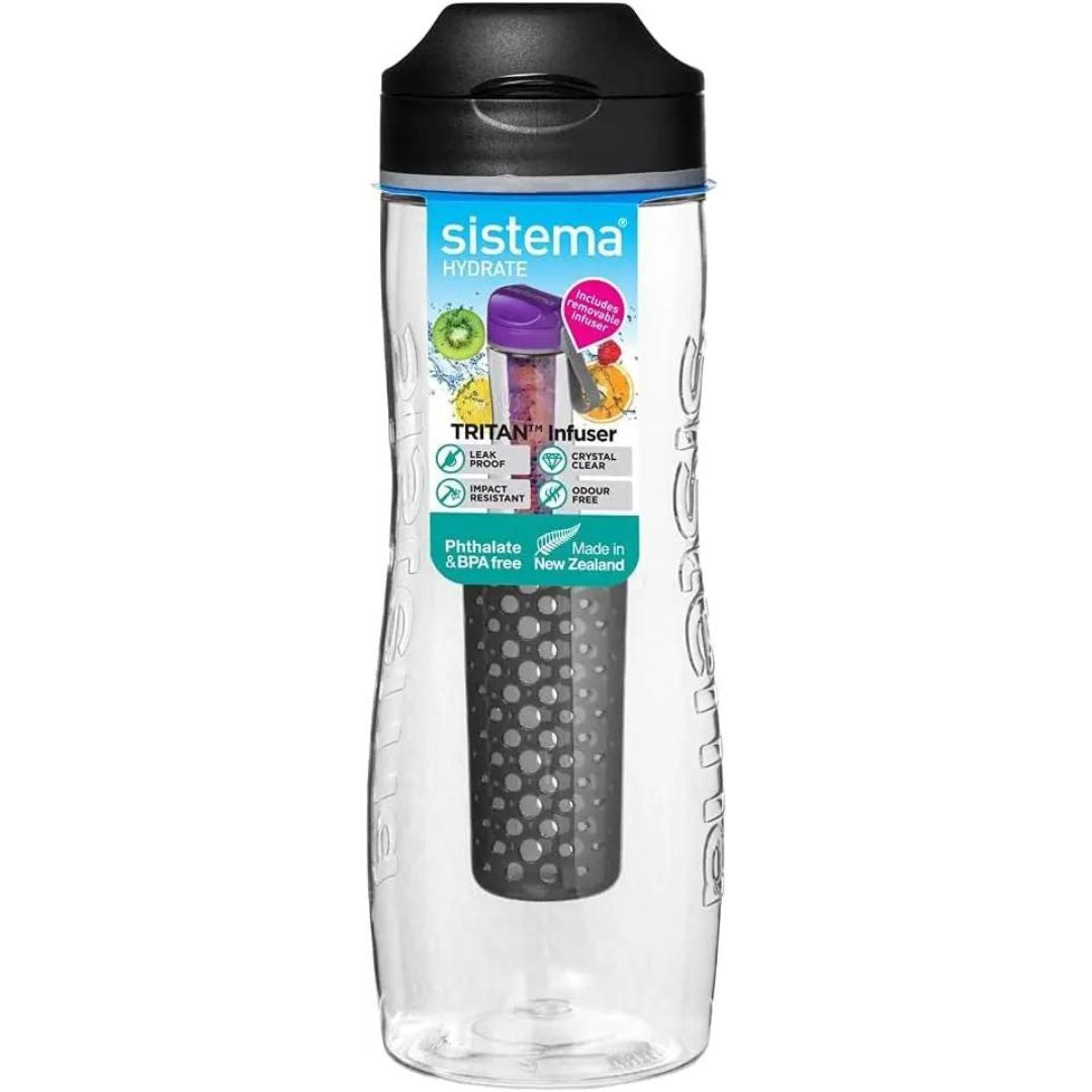 Sistema Infuser Bottle 800ml - Various Colours - Purple