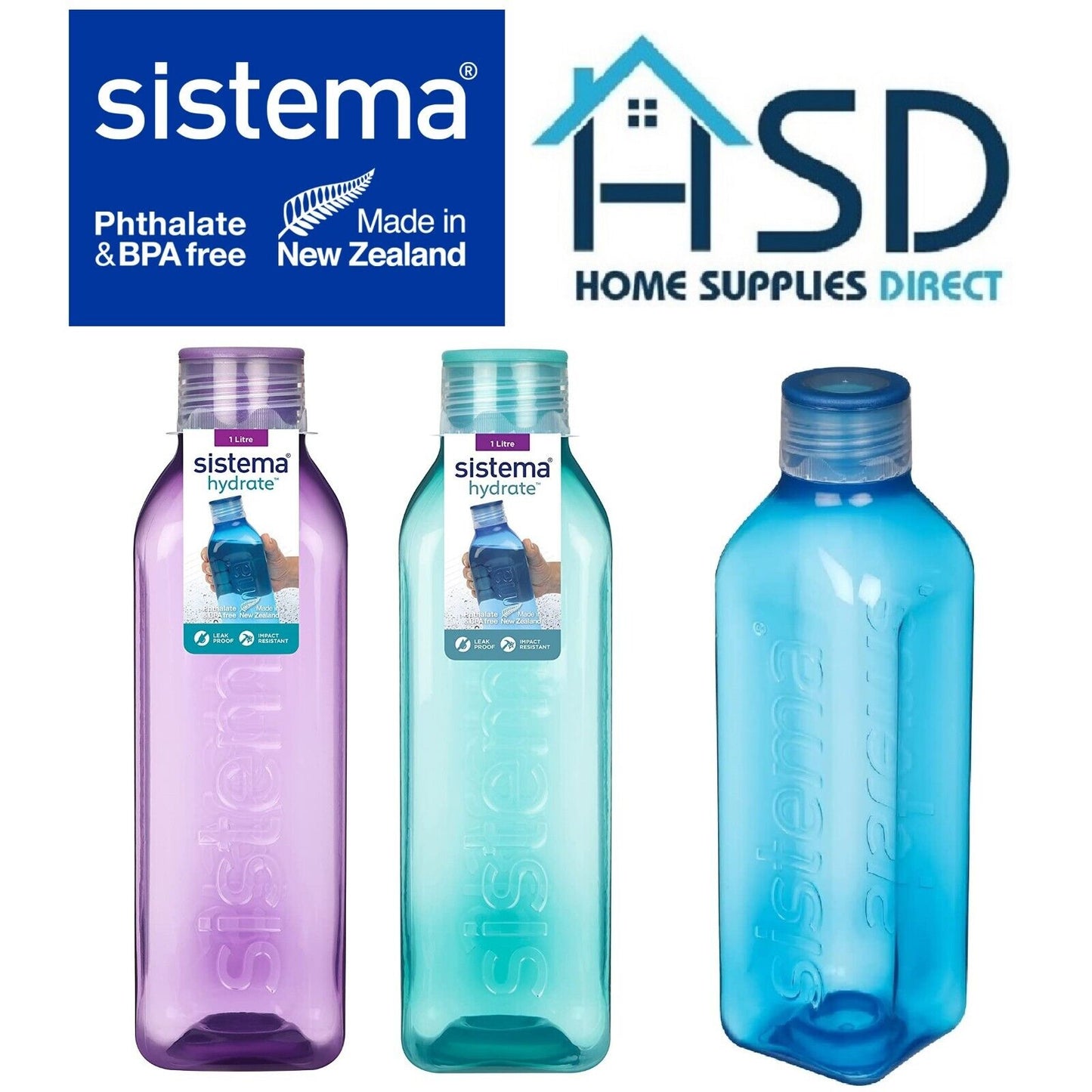 Sistema Hydrate 1L - Various Colours - Purple