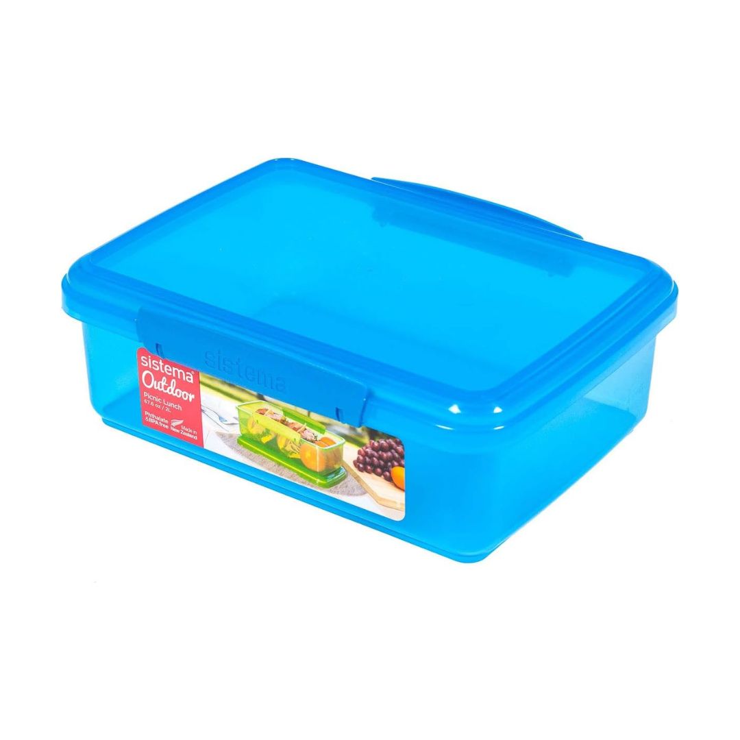 Sistema 2L Rectangular Lunch Range - Various Colours - Turquoise