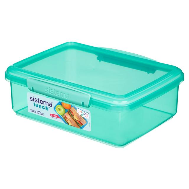 Sistema 2L Rectangular Lunch Range - Various Colours - Turquoise