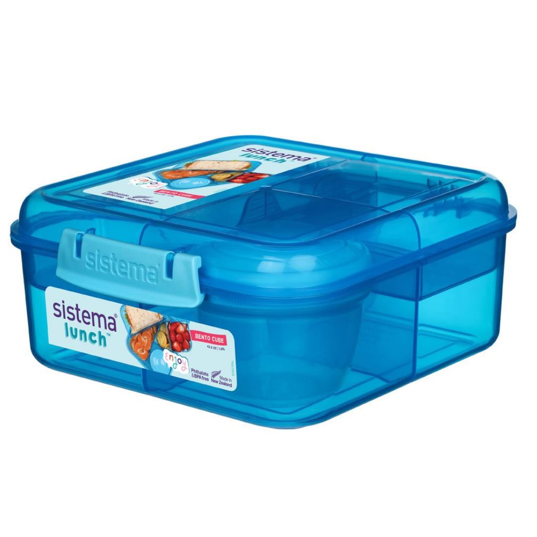 Sistema Lunch box bento cube 1.25 Ltrs - Various Colours - Pink