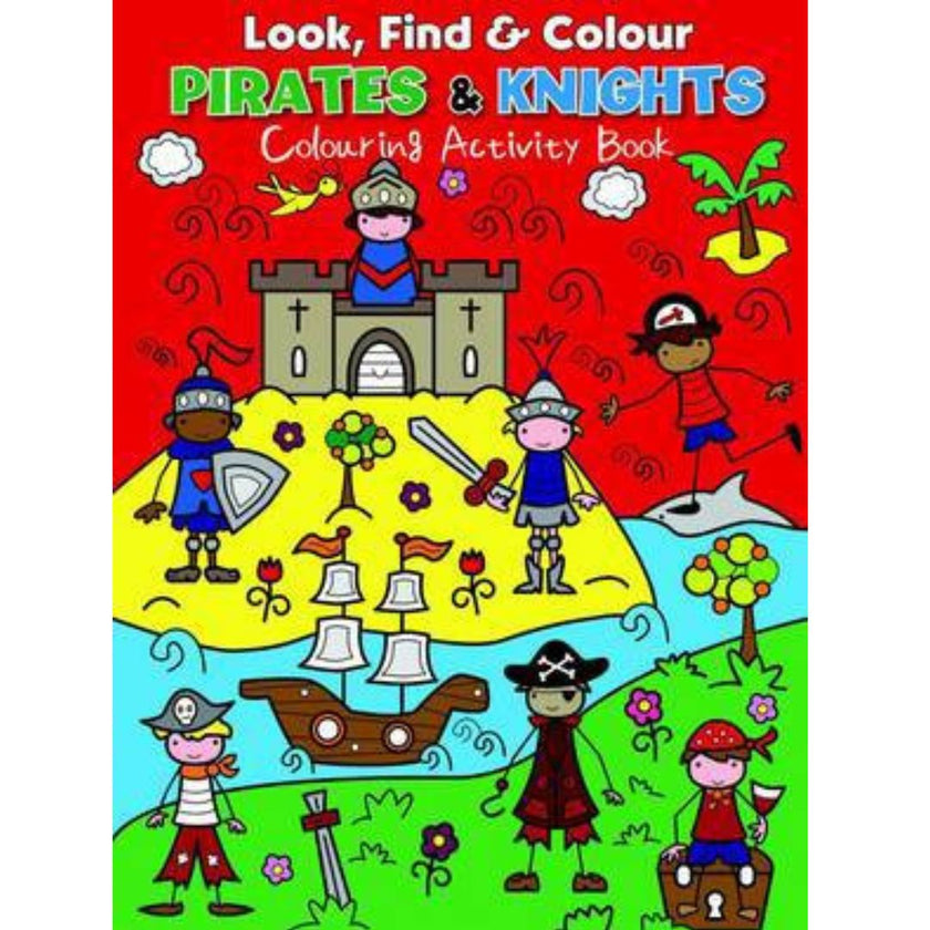 Look Find And Colour - Pirates And Kights