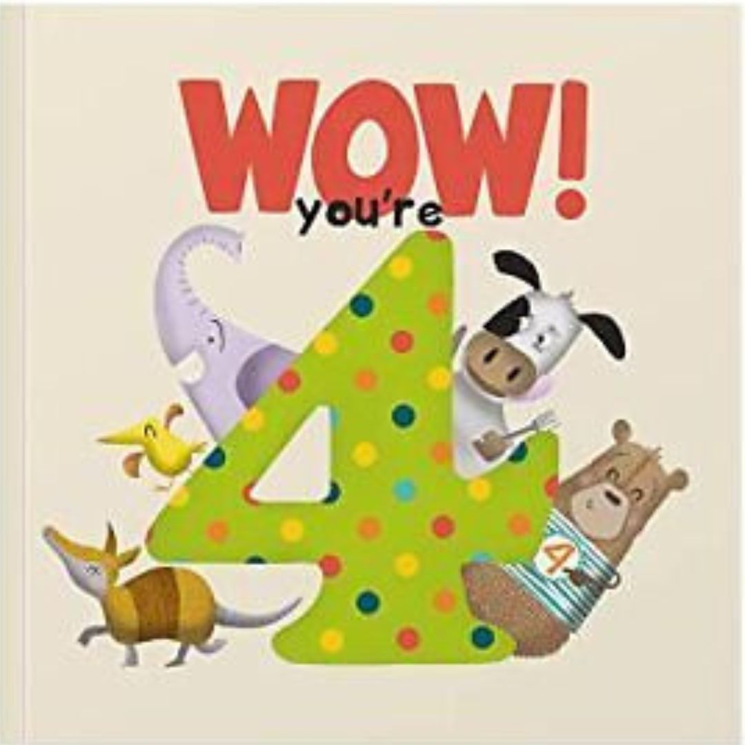 Wow You're 4' Greeting Card With Birthday Story