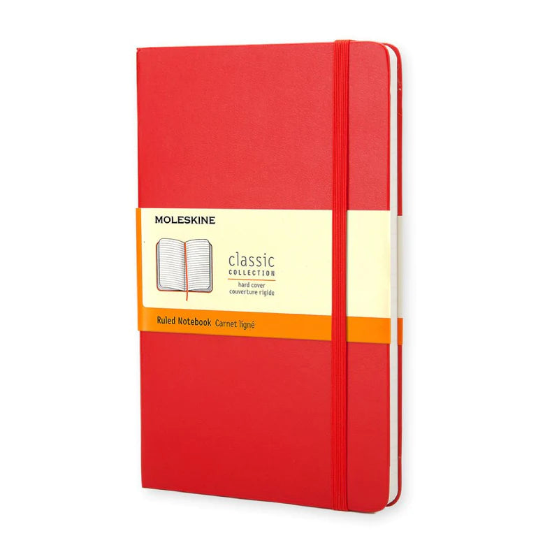 Moleskine Pocket Ruled Notebook - Hard Cover, Scarlet Red