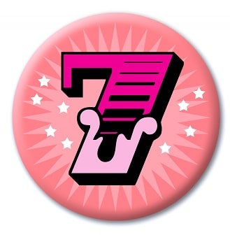 Number Badge - 7 Pink