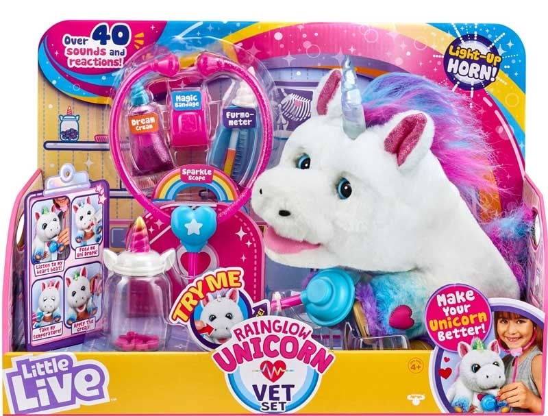 Little Live RAINGLOW Unicorn Vet Set