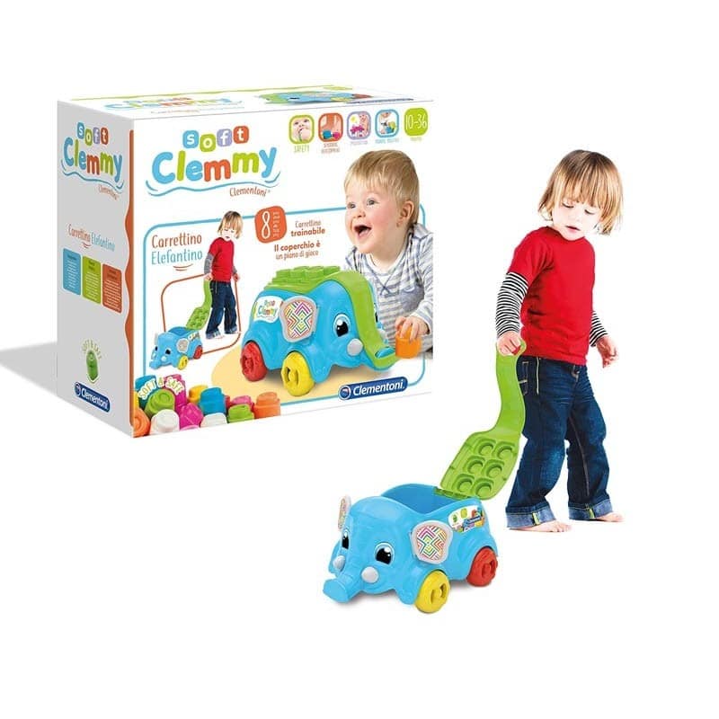 Soft Clemmy - Baby Elephant Cart