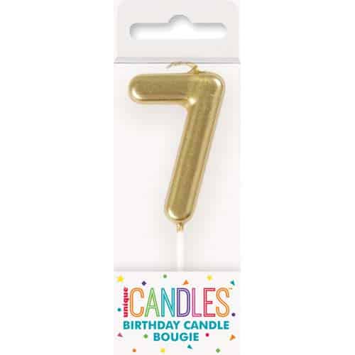 Unique Gold Number Candles - 7