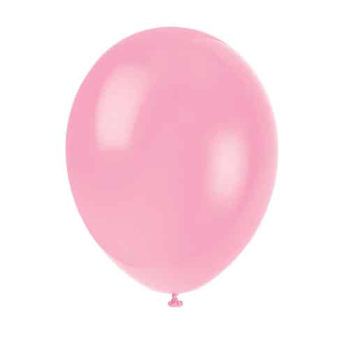 Unique 12" Pearlized Latex Balloons x10 - Blush Pink