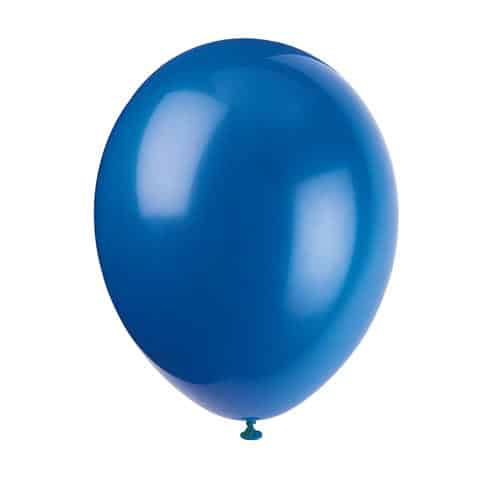 Unique 12" Pearlized Latex Balloons x10 - Evening Blue