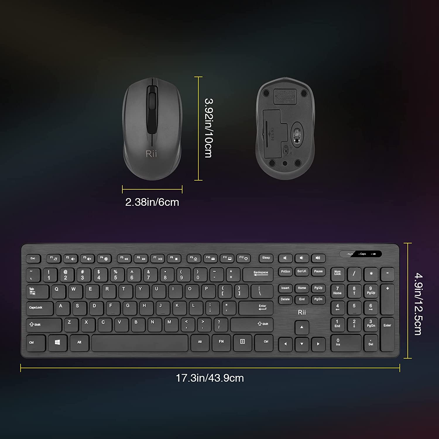 Rii RK200 Wireless Keyboard and Mouse Combo