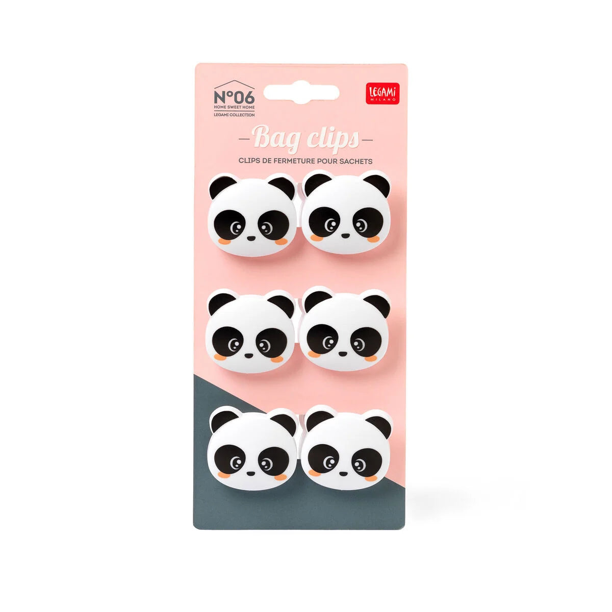 Panda Set of Bag Clips