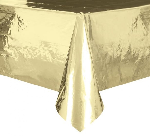 Unique Plastic Tablecover - Gold Shiny