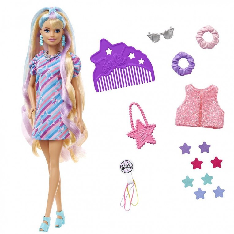 Barbie Totally Hair Doll - Star Themed Dress