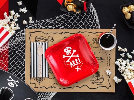 PartyDeco Pirate Paper Plates x6